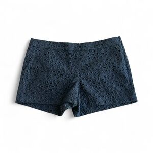 J. Crew  Blackk Eyelet High Waist Shorts